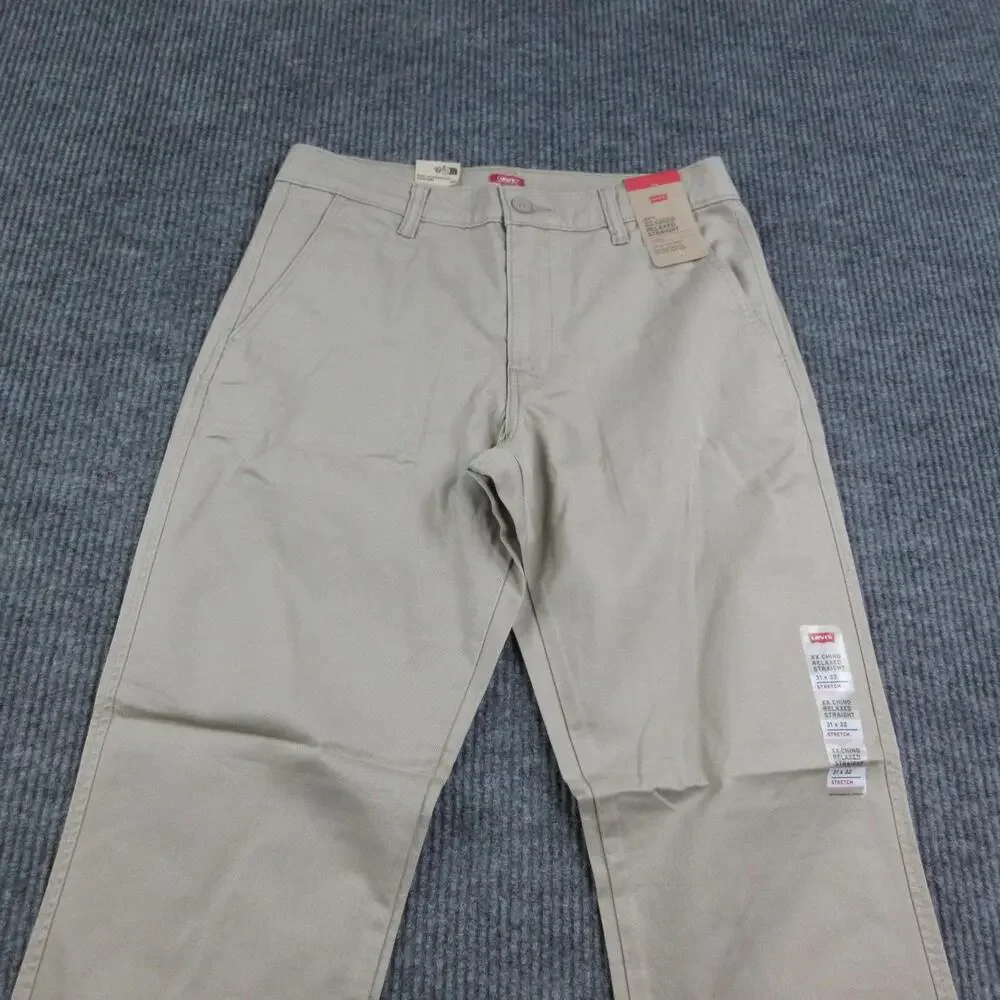 Levi's Pants Mens 31x32 Beige XX Chino Relaxed Straight Flat Front 32x31* NWT